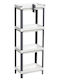 Spitishop Wooden Floor-Standing Bathroom Shelf with 4 Tiers 35.5x23x100cm