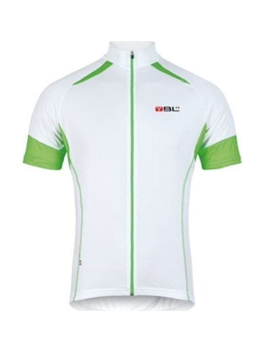 Bicycle Line Ανδρική Κοντομάνικη Μπλούζα Ποδηλασίας Άσπρη/Πράσινη