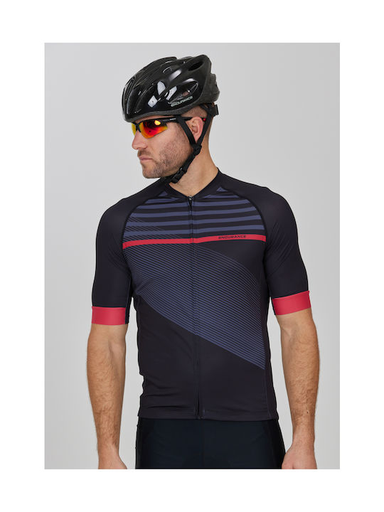 Endurance Ανδρική Κοντομάνικη Μπλούζα Mountain / Road Bike Μαύρη
