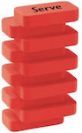 Serve Eraser for Pencil and Pen 1pcs Red