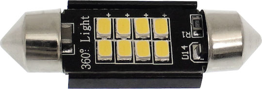 Carsun Λάμπα C5W LED 6000K Ψυχρό Λευκό 12V 1τμχ