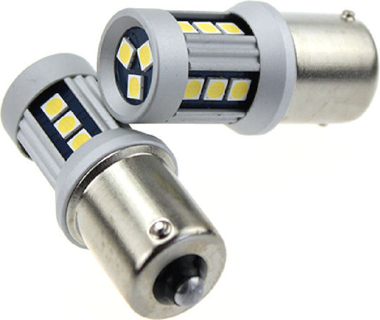 Heleco Лампи Автомобила BA15S Canbus LED 6000К Хладно бяло 12-24V 5W 2бр
