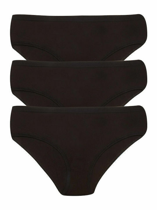 Berrak Γυναικεία Slip 3Pack Μαύρα