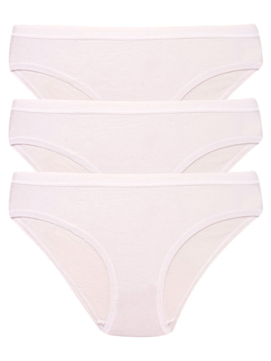 Berrak Γυναικεία Slip 3Pack Λευκά
