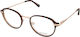 Guess Metallischer Brillengestell mit Rezept Braun GU50079 052