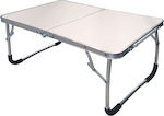 ArteLibre Aluminum Foldable Table for Camping in Case White