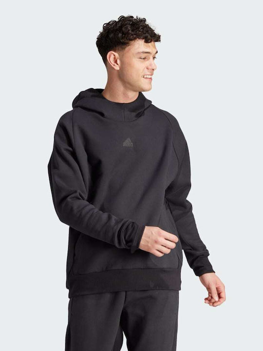 Adidas Z.N.E Premium Ανδρικό Φούτερ με Κουκούλα Μαύρο