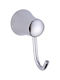 Single Wall-Mounted Bathroom Hook Inox Silver