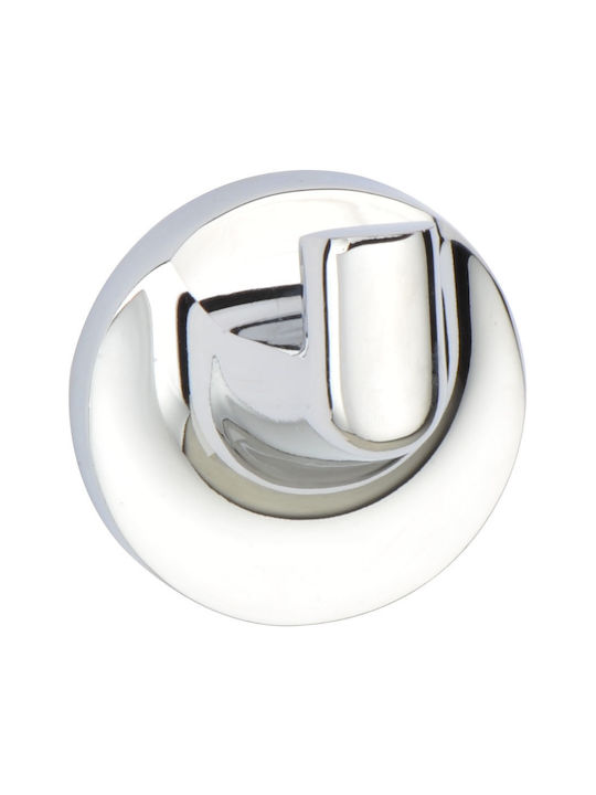 Кука Баня Единично с винтове Inox Сребрист