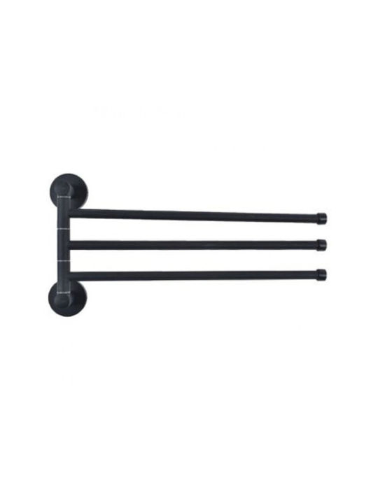 Πετσέτας Triple Wall-Mounted Bathroom Rail Black