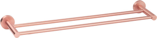 Bronze Art Double Wall-Mounted Bathroom Rail ​60x60cm Inox Pink