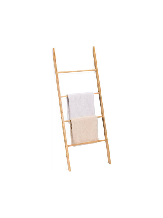 Navaris Floor Standing Bathroom Ladder with 4 Positions Brown