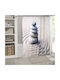 Lino Home Jiwe Shower Curtain 180x200cm Ecru