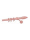 Zogometal Metallic Curtain Pole Double with Rail Φ25mm 160cm Pink