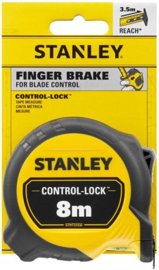 Stanley Lock Tape Measure with Auto-Rewind 25mm x 8m
