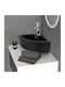 ML-Design Επικαθήμενος Νιπτήρας Κεραμικός 46x33x13cm Μαύρος