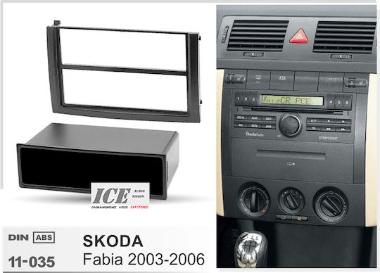 DIN Fascia Panels 2 Din for Skoda Fabia 2003-2006