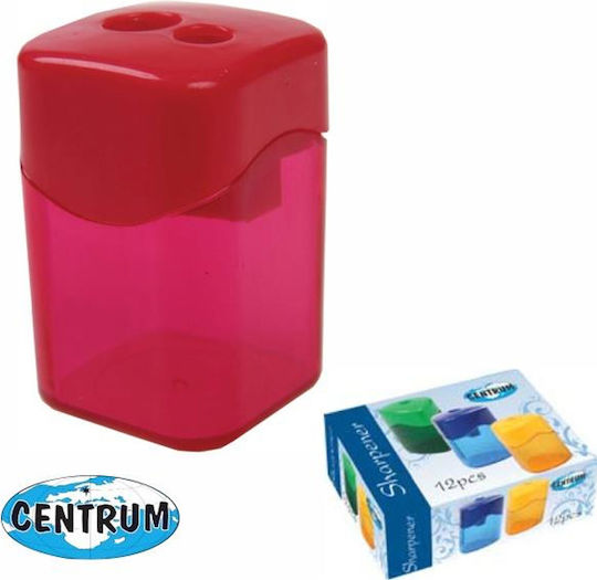 Centrum Plastic Dublă Ascuțitoare Roșie Butoiaș 1buc