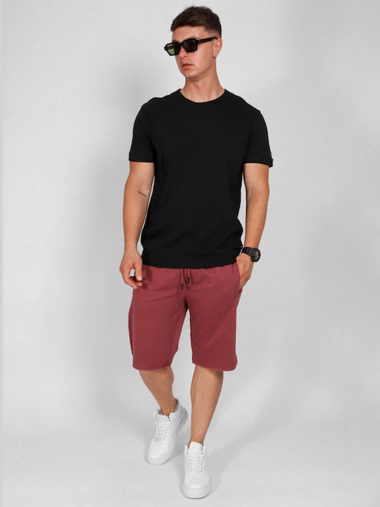 Van Hipster Sportliche Herrenshorts Burgundisch