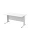 Birou Profesional Basic Din Lemn Alb Cu Picioare Metalice 150x80x75cm EO997,2