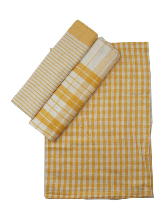 Tea Towel made of 100% Cotton in Yellow Color 50x70cm 3pcs