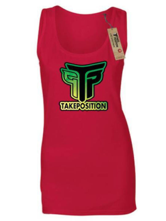 Takeposition Women's Summer Blouse Cotton Sleeveless Red