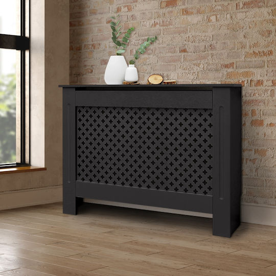 ECD Germany Diamond Pattern Κάλυμμα Καλοριφέρ από Μαύρο 112x19x82εκ.