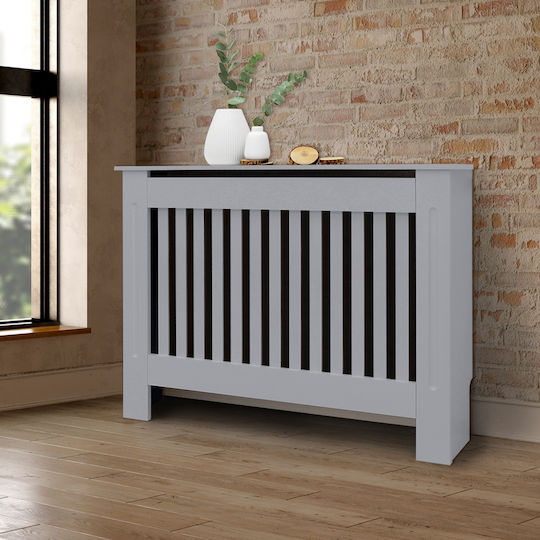 ECD Germany Country Style Husa Pentru Radiator Din MDF Gri 112x19x82 cm