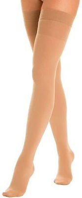 Varisan Top Graduated Compression Thigh High Stockings with Silicone Short 18-21 mmHg Beige