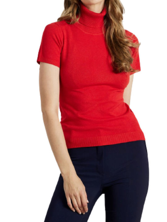 Women's Sweater Turtleneck Orange