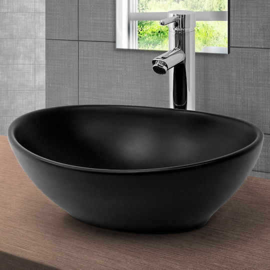 ML-Design Deasupra Blatului Chiuvetă Ceramică 41x33.5x14.5cm Negru
