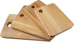 Woodpecker Rectangular Wooden Chopping Board Set Beige 4pcs