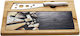 Secret de Gourmet Elektrische Gitarren Schneidebrett Hölzernes Beige 20.5x20.5cm 1Stück