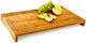 Relaxdays Rectangular Bamboo Chopping Board Brown 52x29cm