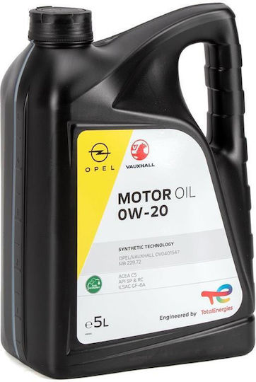 Opel Synthetisch,Polyester/Cotton/Leather Autopflegeöl 0W-20 5Es