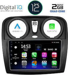 Digital IQ Sistem Audio Auto pentru Renault Magazin online Dokker Dacia Magazin online Dokker 2012> (Bluetooth/USB/WiFi/GPS/Apple-Carplay) cu Ecran Tactil 9"