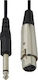 OWI Cable XLR female - 6.3mm male Μαύρο 5m (01.037.0497)