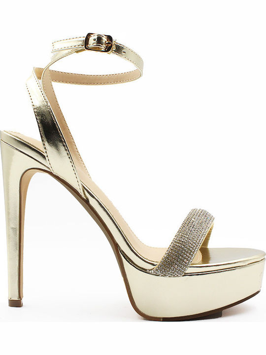 Mia Sandals with Strass Gold