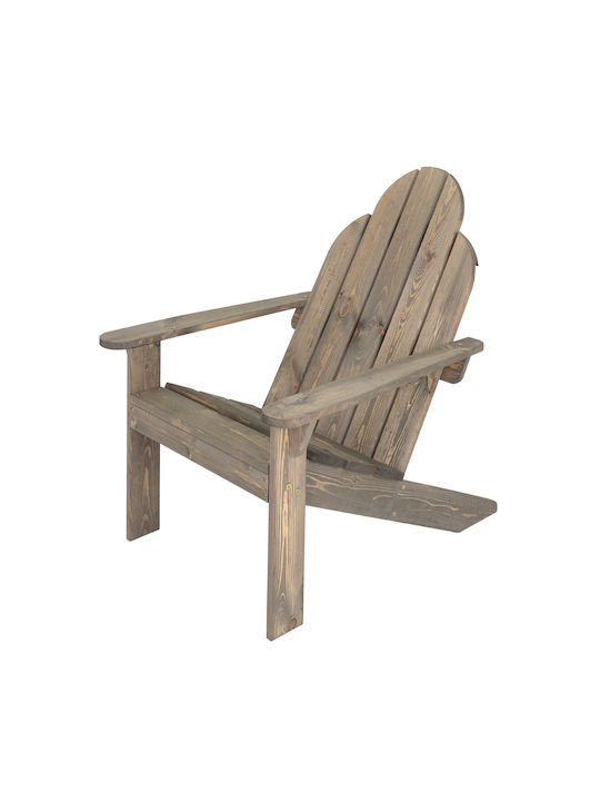 Outdoor Chair Wooden Adirondack Brown 92.5x69.5x89cm