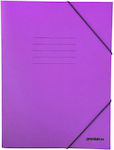 A&G Paper Folder Prespan with Rubber Band and Ears for Paper A4 Purple