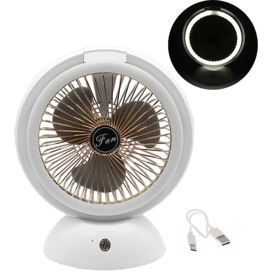Factory Factory Mini Klimaanlagen & Ventilatoren USB Klappbarer Ventilator mit 4 Geschwindigkeiten Weiß 42635491