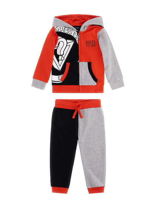 Guess Kids Sweatpants Set Red 2pcs