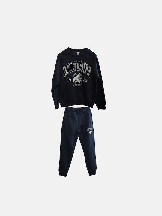 Joyce Kids Sweatpants Set Navy Blue 2pcs