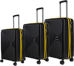 Cardinal Anniversary Reisekoffer Hartschale Solid Black/Yello Maximale Höhe 70cm mit 4 Räder Set 3Stück