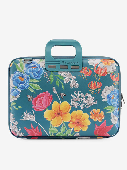 Bombata Limited Edition Калъф за лаптоп 15.6" Peonia Blue Petrol