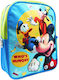Setino School Backpack Kindergarten with Water Bottle Holder Blue 10.5 x 10.5 x 25cm