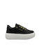 Damen Flatforms Sneakers Schwarz