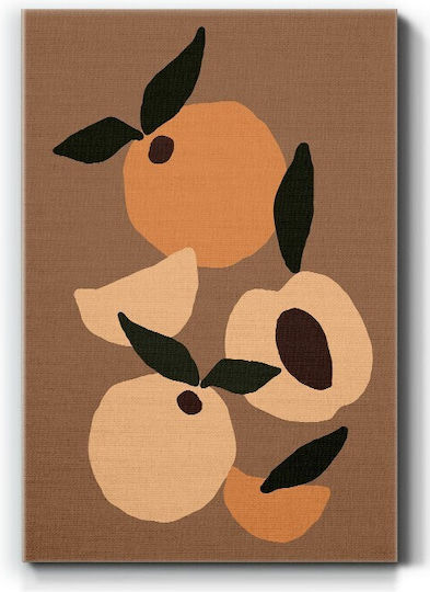 Walls Peaches Illustration Art Painting on Canvas 40x50cm