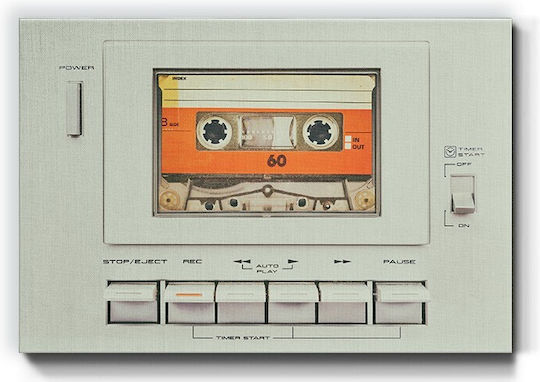 Walls Vintage Cassette Player Canvas Painting 20x15cm