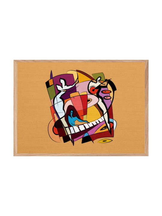 Walls Music Abstract Art Saint Frame on Canvas 100x70cm